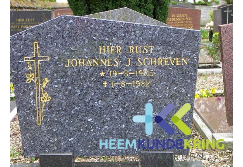 Grafstenen kerkhof Herwen Coll. HKR (65) J.J.Schreven